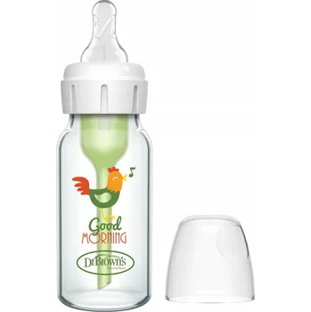 Kojenecká láhev Dr Brown's Options+ Skleněná antikoliková láhev úzká pro děti 120 ml 0+
