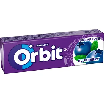 Cukrovinka Orbit BORŮVKA dražé 14g cena za kartonové balení (Kartonové balení : 30 ks)