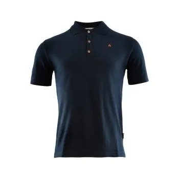 Pánské tričko Aclima LeisureWool pique Shirt Men Navy Blazer modrá XL