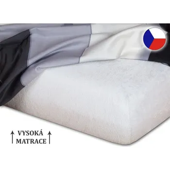 Prostěradlo Froté prostěradlo na vysokou matraci 90x200 EXCLUSIVE Stříbrná