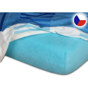 Dětské froté prostěradlo 70x160 EXCLUSIVE světle tyrkysové