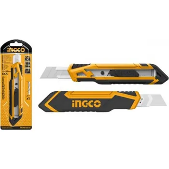 Pracovní nůž Nůž lamací 18mm s tlačítkem INGCO 1x čepel KLC