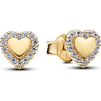 Oblečení a móda PANDORA pozlacené náušnice Halo srdce