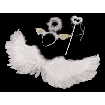 Karnevalový kostým Karnevalová sada - anděl, péřová křídla - 8596475482677