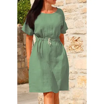 Dámské šaty Lotika Lněné šaty Lotika s netopýřími rukávy 946211