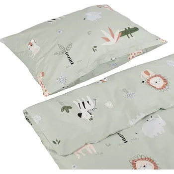 Bavlněné povlečení do postýlky 135x100 cm safari zvířátka