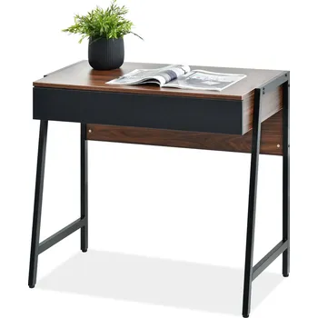 Křeslo Mebel Partner Norway (ořech tmavý + černá)