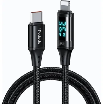 Datový kabel Kabel McDodo USB-C na Apple Lightning, 1,2 m, černý