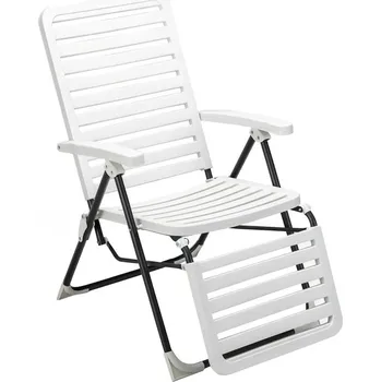 Skládací zahradní křeslo s opěrkou na nohy