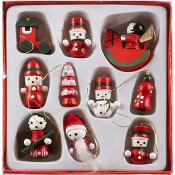 Vánoční ozdoba Ruhhy 22943 dřevěné vánoční ozdoby 10 ks