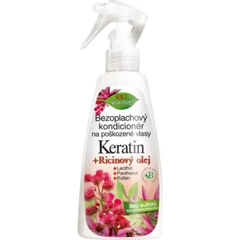 Bezoplachový kondicionér na poškozené vlasy KERATIN + RICINOVÝ OLEJ 260 ml IDDRZEX07149