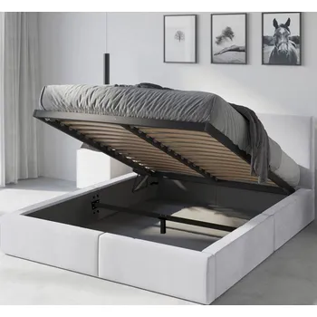 Postel Čalouněná dvoulůžková postel INTERBEDS 120x200 bílá