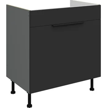 Kuchyňská skříňka Dolní skříňka na dřez LUNARA - šířka 80 cm, černá / antracit