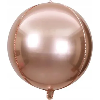 Balónek Fóliový balónek KOULE 4D 18" RŮŽOVÉ ZLATO