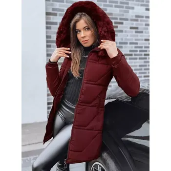 Dámský kabát DStreet TY5396 bordó
