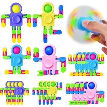 Hračka pro nejmenší Fidget spinner senzorická hračka proti stresu, dárky pro děti, 16 Ks