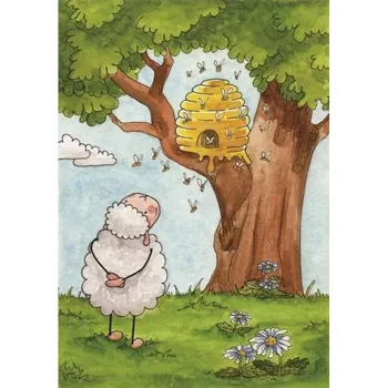 Obraz POHLEDNICE S OMALOVÁNKOU - TVÁ SLOVA JSOU SLADKÁ