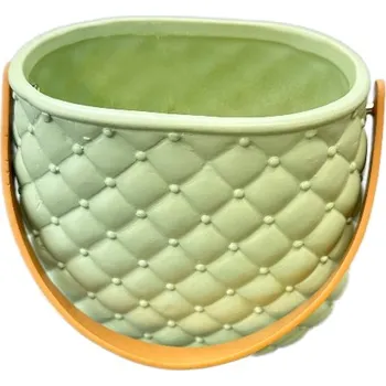 Váza Keramická dekorativní váza/zelená kabelka 17,5 × 11 × 16,5 cm