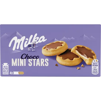 Milka Choco Minis sušenky mléčná náplň a čokoláda 150g (Kartonové balení : 16 ks)
