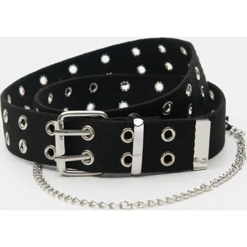 Opasek Sinsay - Pásek z tkaniny s kovovou sponou - černá - 9519F-99X - 9519F-99X-XL