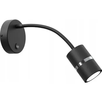 Obraz Nástěnná lampa s nastavitelným husím krkem GU10 černá, nad postel na čtení