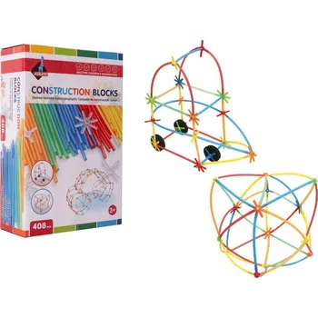 ostatní stavebnice Askato Stavebnice slámky MIDI 408 dílků 112497