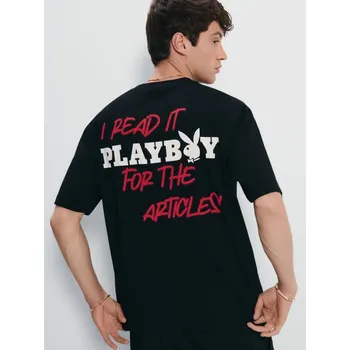 Oblečení a móda Tričko s&nbsp;potiskem Playboy - XL - House - černá - 871IY-99X