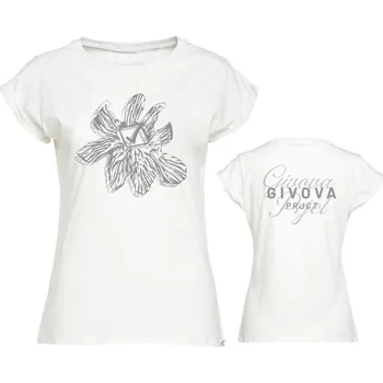 Dámské tričko GIVOVA Givova dámské tričko Lady Floral L BÍLÁ|ČERNÁ