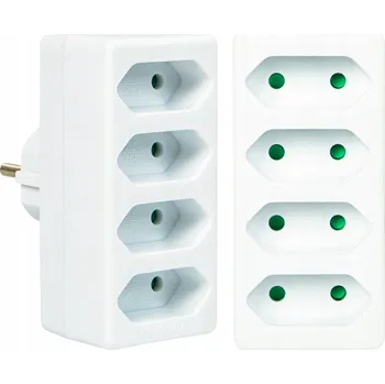 Elektrická zásuvka Elektrická Zásuvka rozbočka bez uzemnění plochý R-4 PR 4GN od firmy Jakar