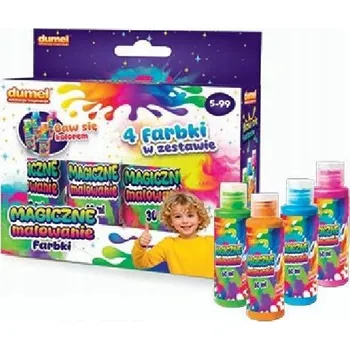 Hračka pro nejmenší DUMEL MAGICKÉ MALOVÁNÍ BARVY BAREVNÉ 4X60ML