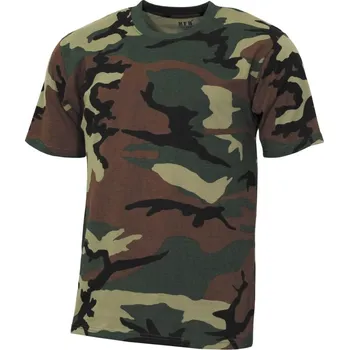 Chlapecké tričko Triko dětské maskáčové woodland BASIC, Velikost: L - 146/152