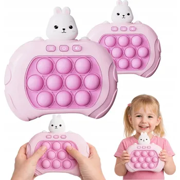 POP IT DOVEDNOSTNÍ HRA POP IT ANTISTRESOVÁ HNĚDÝ MEDVÍDEK SVÍTÍCÍ ELEKTRONICKÁ HRA