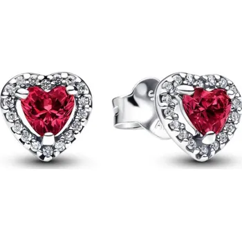 Oblečení a móda PANDORA náušnice Vyvýšené červené srdce