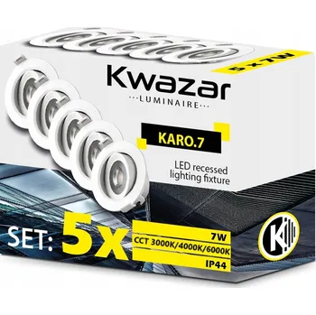 Kulaté Stropní Svítidlo stropní LED panel zapuštěné bílé regulace 230V 7W IP44 podbití