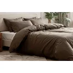 DARRÉ Bavlněné povlečení Jednobarevné perkálové - tmavě hnědé 2 Velikost: 140 x 200 + 70 x 90