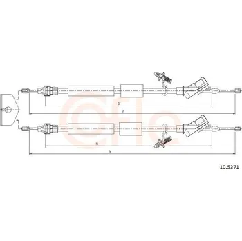 Lanko parkovací brzdy Lanovod parkovací brzdy COFLE 10.5371