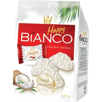 Happy Bianco Oplatky 140g Kokos cena za kartonové balení (Kartonové balení : 10 ks)