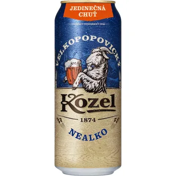 Pivo Kozel Nealko Polotm pivo 500ml cena za kartonové balení (Kartonové balení : 24 ks)