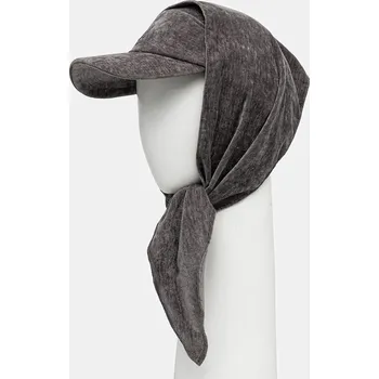 Módní doplněk Kšiltovka Kangol VELVET DRAPE 5-PANEL K5475.CH011 šedá 09X, vel. L/XL