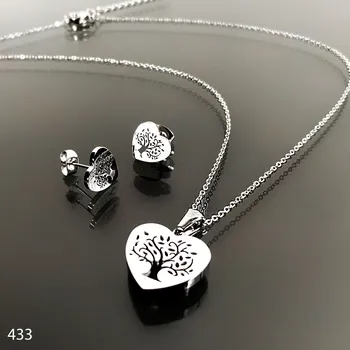 Náhrdelník Ocelový náhrdelník s náušnicemi souprava č. 433