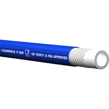 Zahradní hadice Hadice CLEANING FOOD WATER/15BL EXTRA, 25mm, 15 bar, pro dodávku teplé vody v potravinářských provozech KOVAZ 025/036/FW15BLEX/88