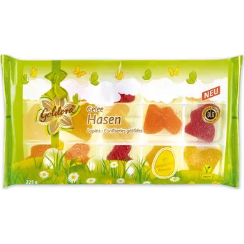 Cukrovinka Goldora Velikonoční zajíčci z ovocného želé 225g