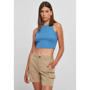 Ladies Cropped Rib Top - horizonblue 4XL