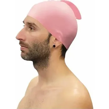 Plavecká čepice SOFTEE Sada 10 silikonových koupacích čepic s ploutví Softee RŮŽOVÁ