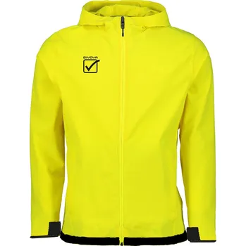 Pánská větrovka GIVOVA Givova Rain Running Uomo – pánská bunda do deště S ŽLUTÁ