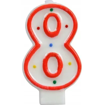 Svíčka Svíčka číslice - puntíky č. 8