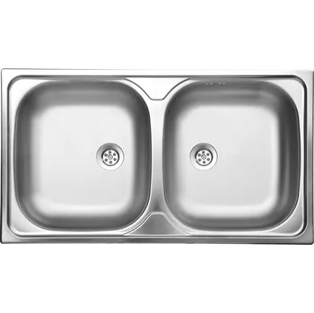 Nerezový dřez NOVASERVIS DR45/80 Nerezový dvoudřez bez odkapu, 80x45cm