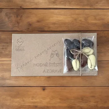 Nutworld.cz Dárková kazetka K NAROZENINÁM - Mandle tří barev 50g
