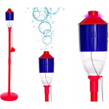Hra na zahradu Stroj na bubliny louče 132 cm na baterie se světlem a náplní 350 ml