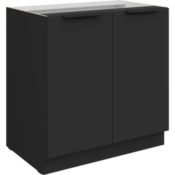 Kuchyňská skříňka Dolní dvoudveřová skříňka LUNARA - šířka 80 cm, černá